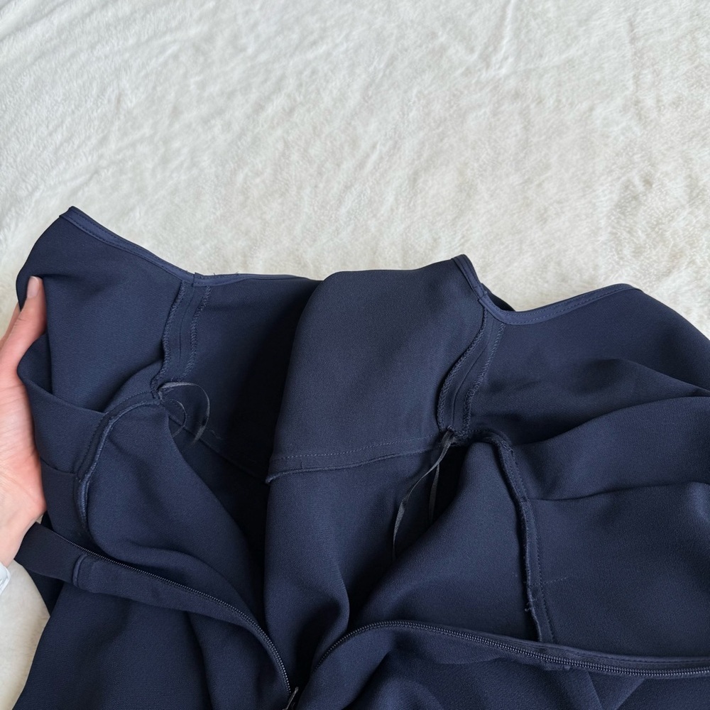 Victoria Beckham Crepe Dolman Sleeve Cut Out Navy Blue Midi Dress S (4) - Picture 11 of 13